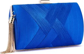 Women Clutch Bag Evening bag Fringed Evening Handbag,Lady Party Wedding Clutch Purse Chain Shoulder Cross Body Bag
