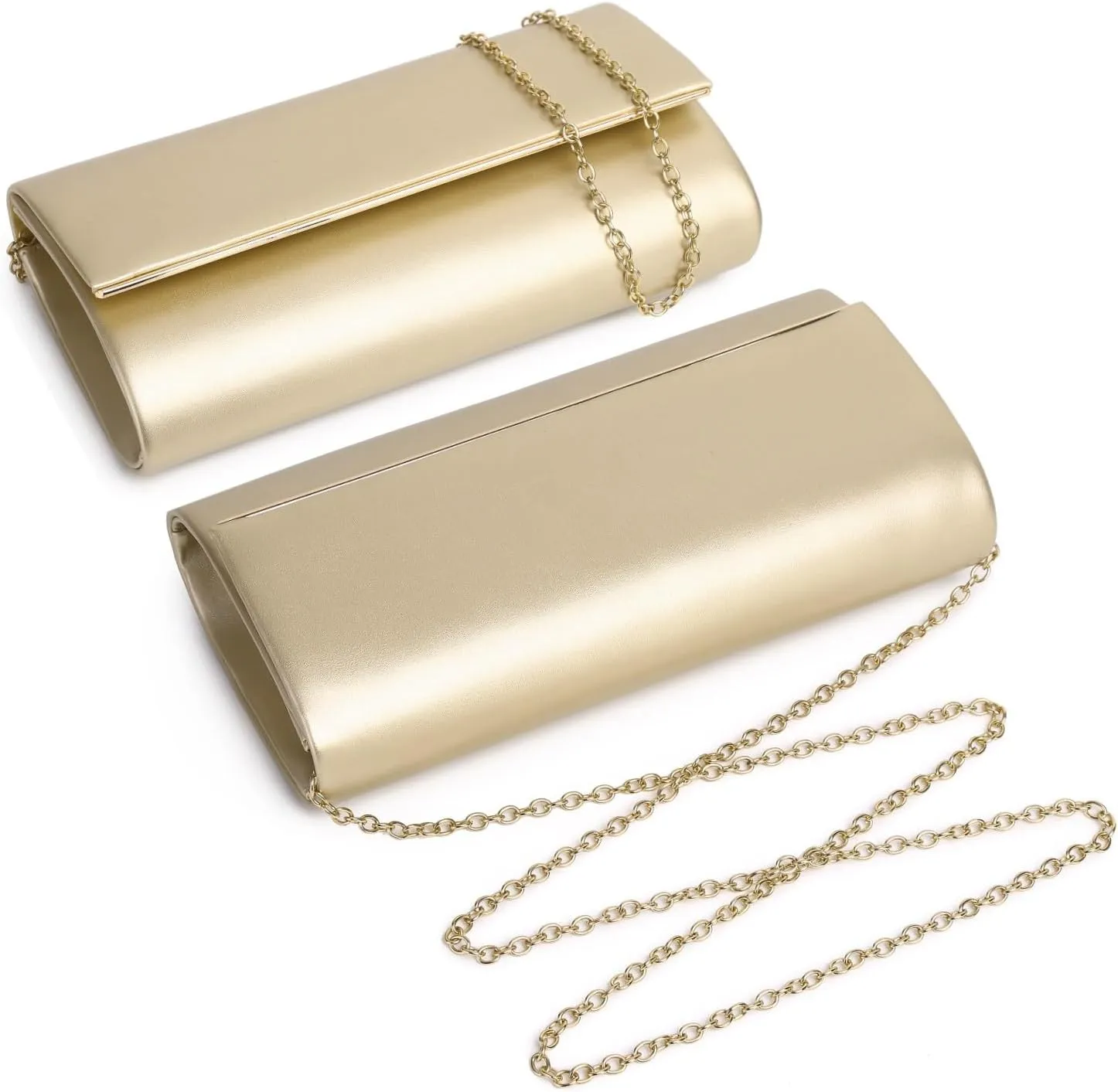 Women Evening Bag Vegan Leather Clutch Purse Shoulder Crossbody Envelope Bag for Party Wedding Prom Bridal