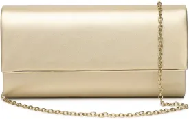 Women Evening Bag Vegan Leather Clutch Purse Shoulder Crossbody Envelope Bag for Party Wedding Prom Bridal