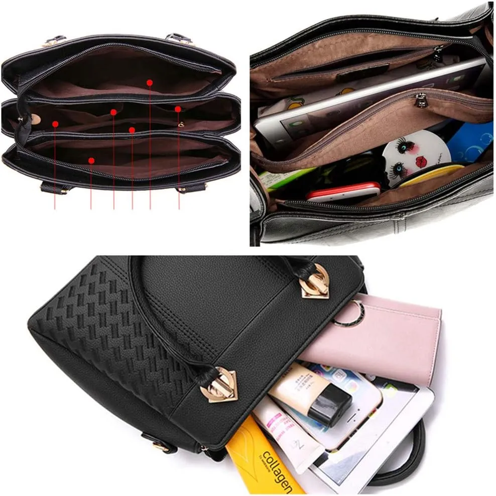Women Purses Satchel Handbags Ladies Designer Top Handle Tote Bag PU Leather Bag