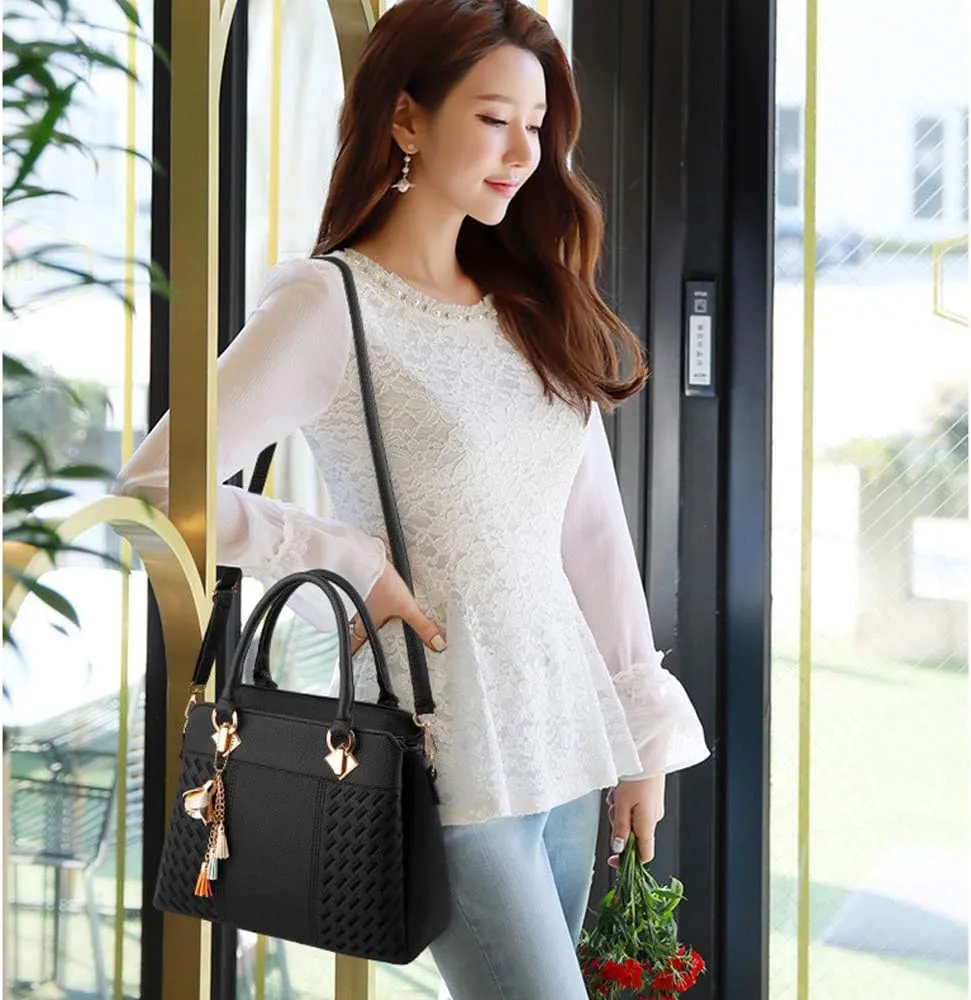 Women Purses Satchel Handbags Ladies Designer Top Handle Tote Bag PU Leather Bag