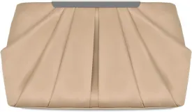 Womens Pleated Satin Evening Handbag Clutch Navy Clutch Purse With Detachable Chain Strap Wedding Cocktail Party Bag