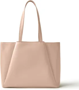 Work Tote Bags for Women 15.6 Inch - Laptop Tote Bag with Zip Compartments - Large PU Leather Office Purse Computer Briefcase