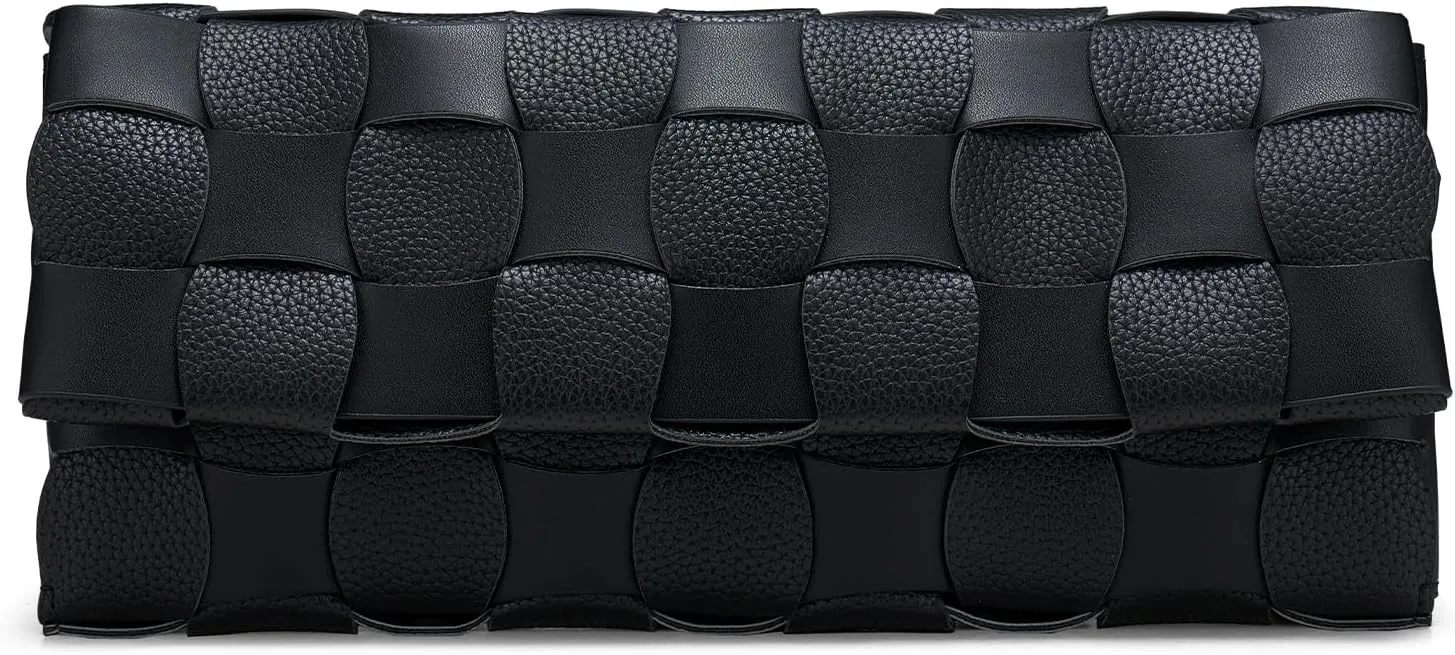 Woven Evening Clutch Purses for Women, PU Crossbody Shoulder Purse Handbag for Evening, Formal Events, Wedding, Party