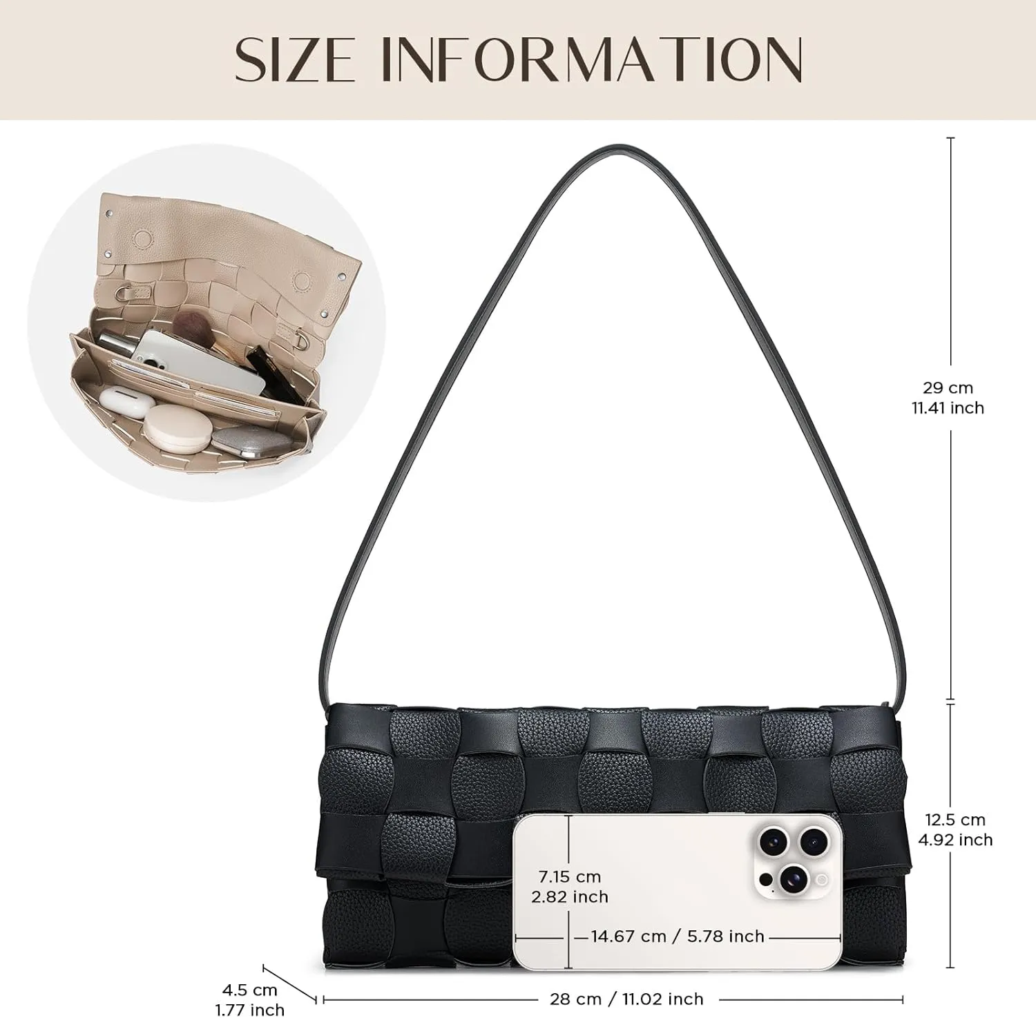 Woven Evening Clutch Purses for Women, PU Crossbody Shoulder Purse Handbag for Evening, Formal Events, Wedding, Party