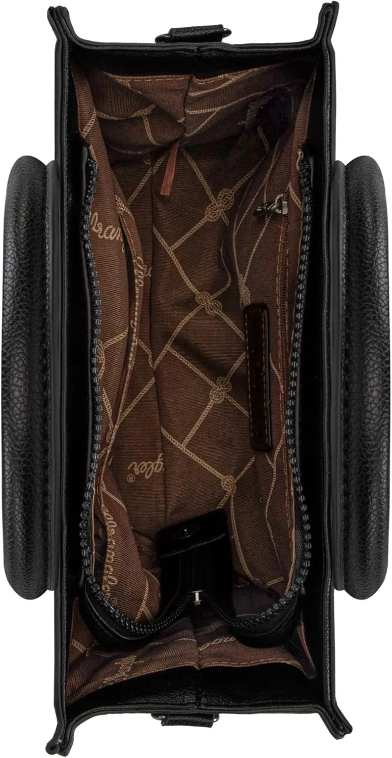 Wrangler Medium Tote Bag for Women Designer Satchel Handbags Top-handle Purses with Strap