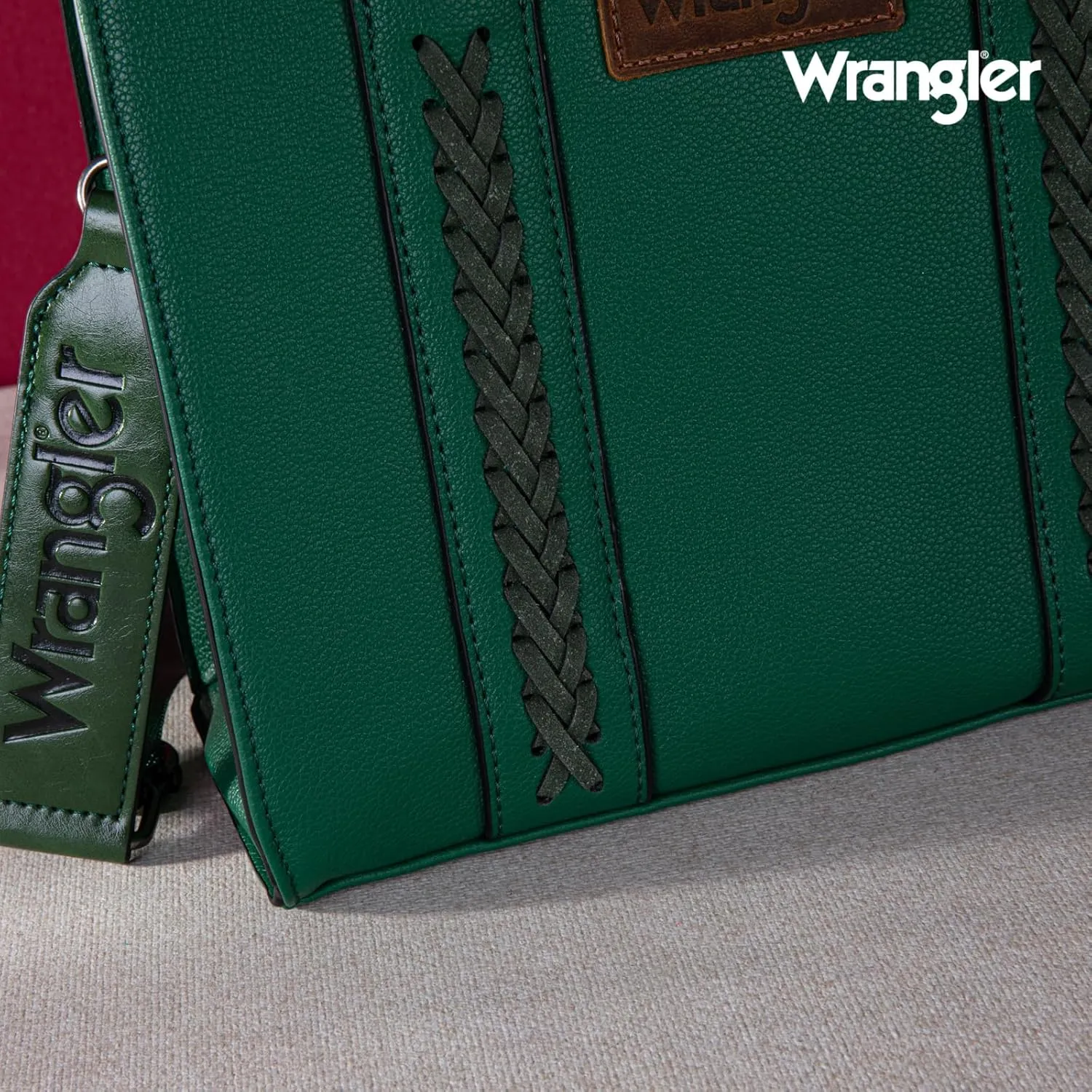 Wrangler Medium Tote Bag for Women Designer Satchel Handbags Top-handle Purses with Strap