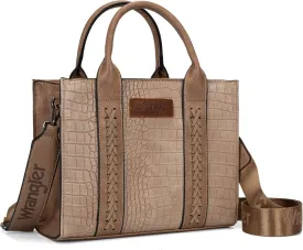 Wrangler Medium Tote Bag for Women Designer Satchel Handbags Top-handle Purses with Strap