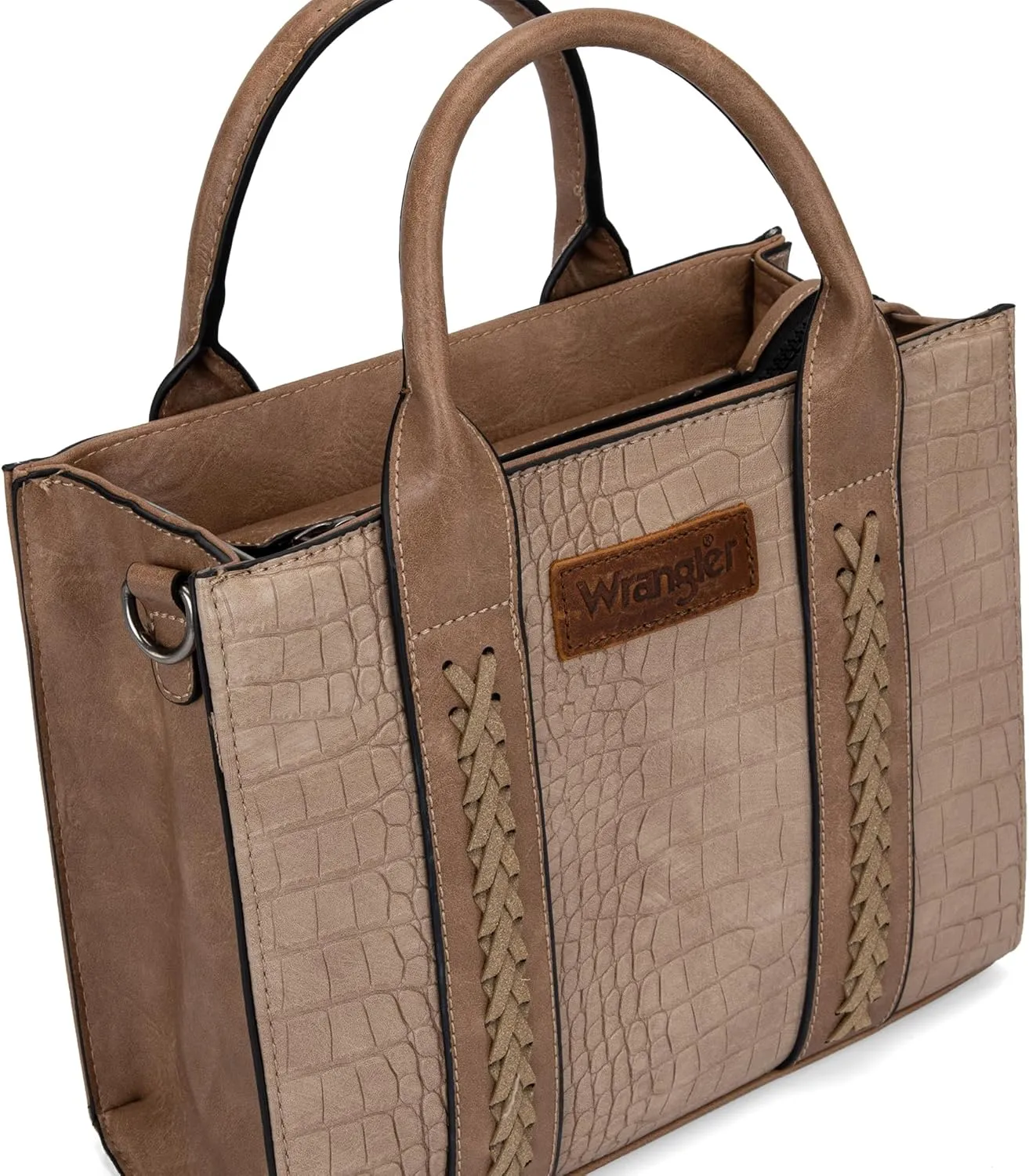 Wrangler Medium Tote Bag for Women Designer Satchel Handbags Top-handle Purses with Strap
