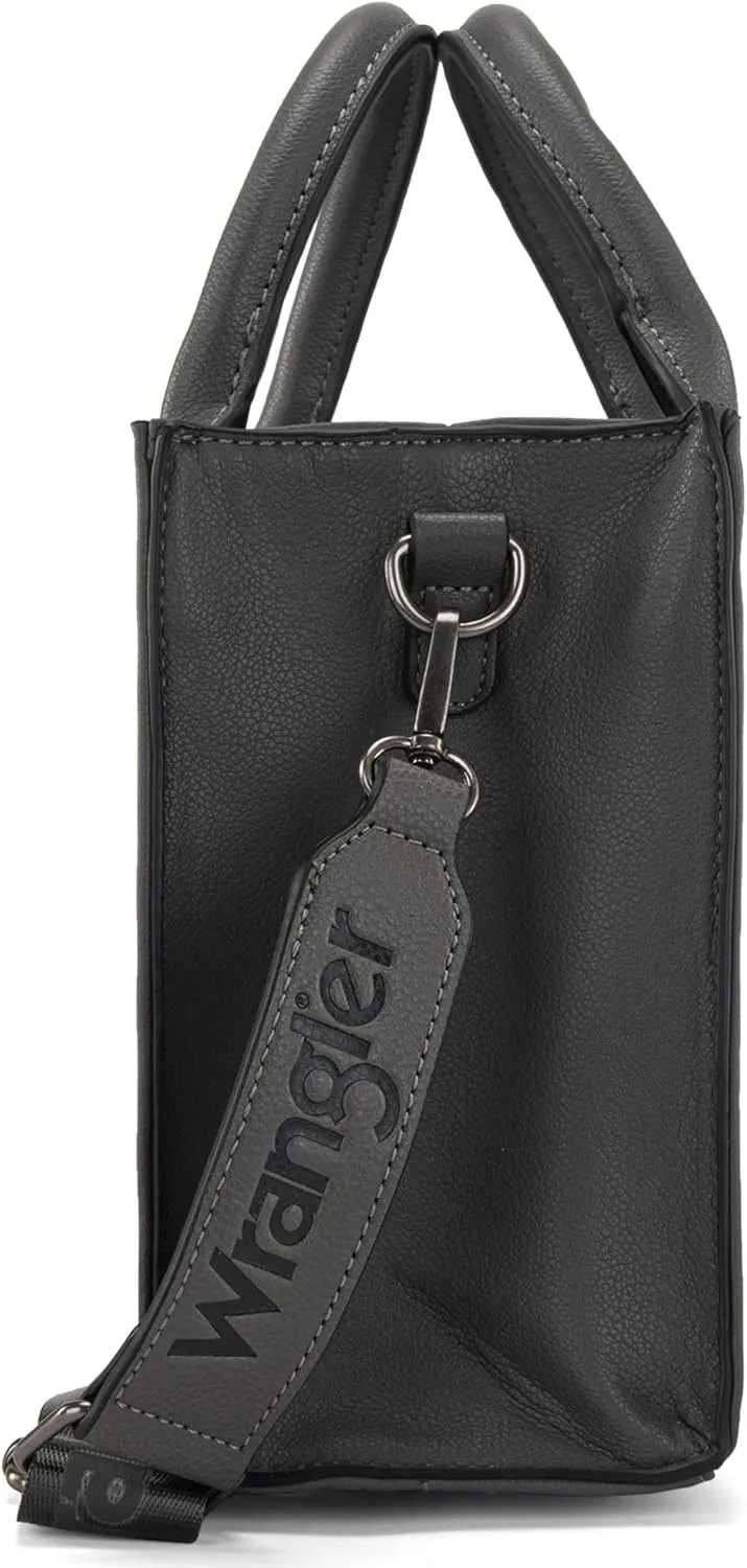 Wrangler Medium Tote Bag for Women Designer Satchel Handbags Top-handle Purses with Strap