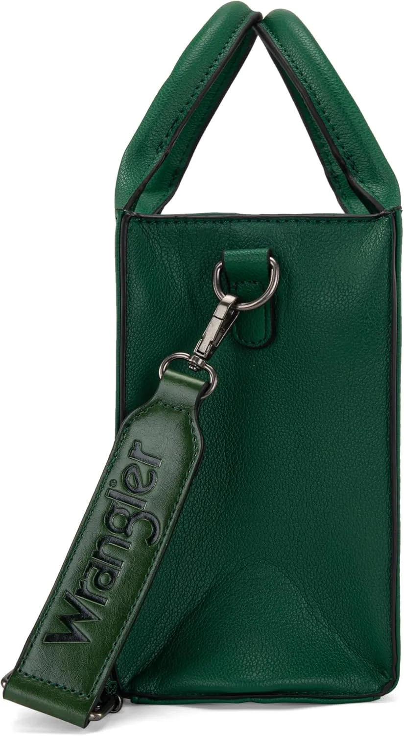 Wrangler Medium Tote Bag for Women Designer Satchel Handbags Top-handle Purses with Strap