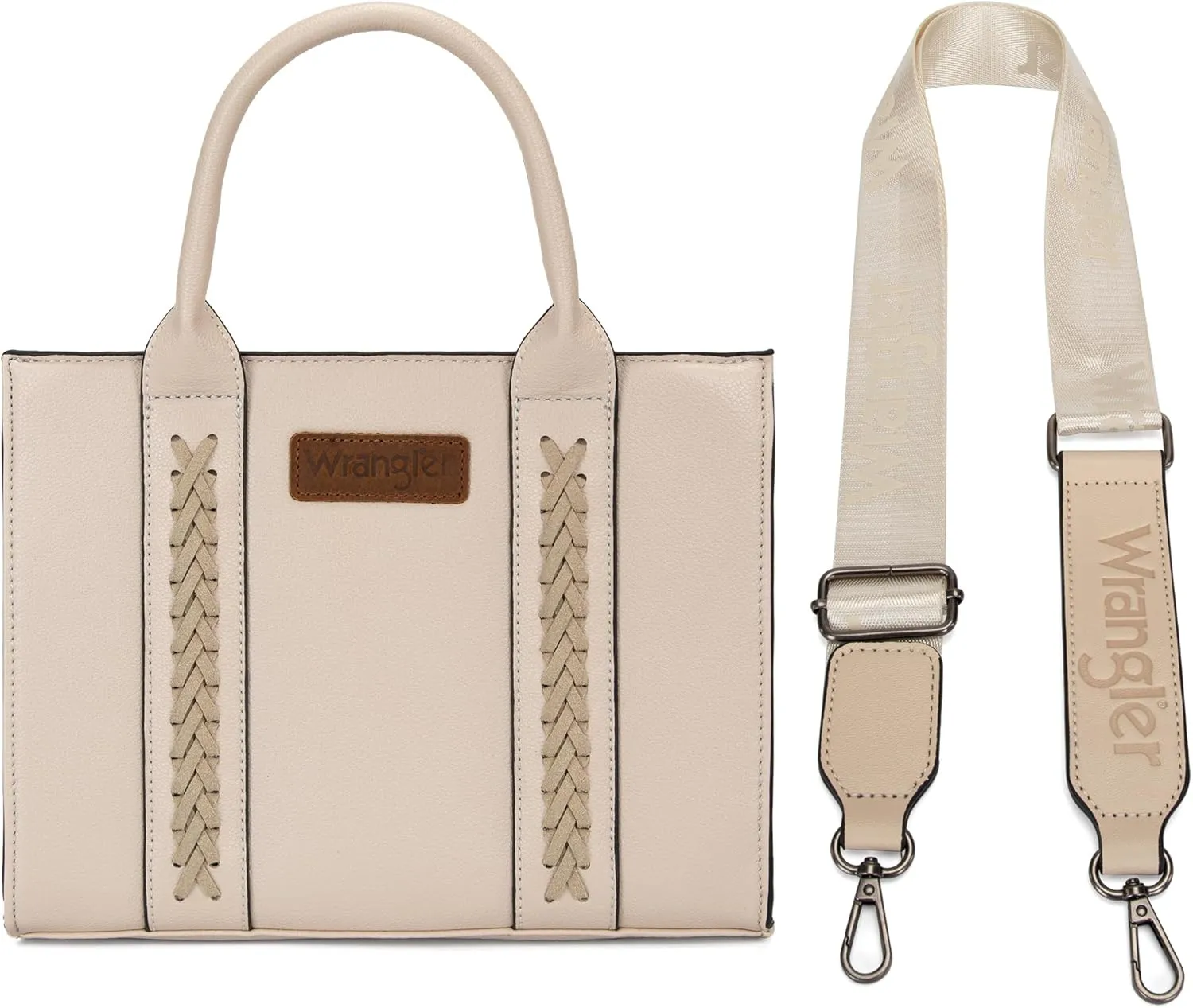 Wrangler Medium Tote Bag for Women Designer Satchel Handbags Top-handle Purses with Strap