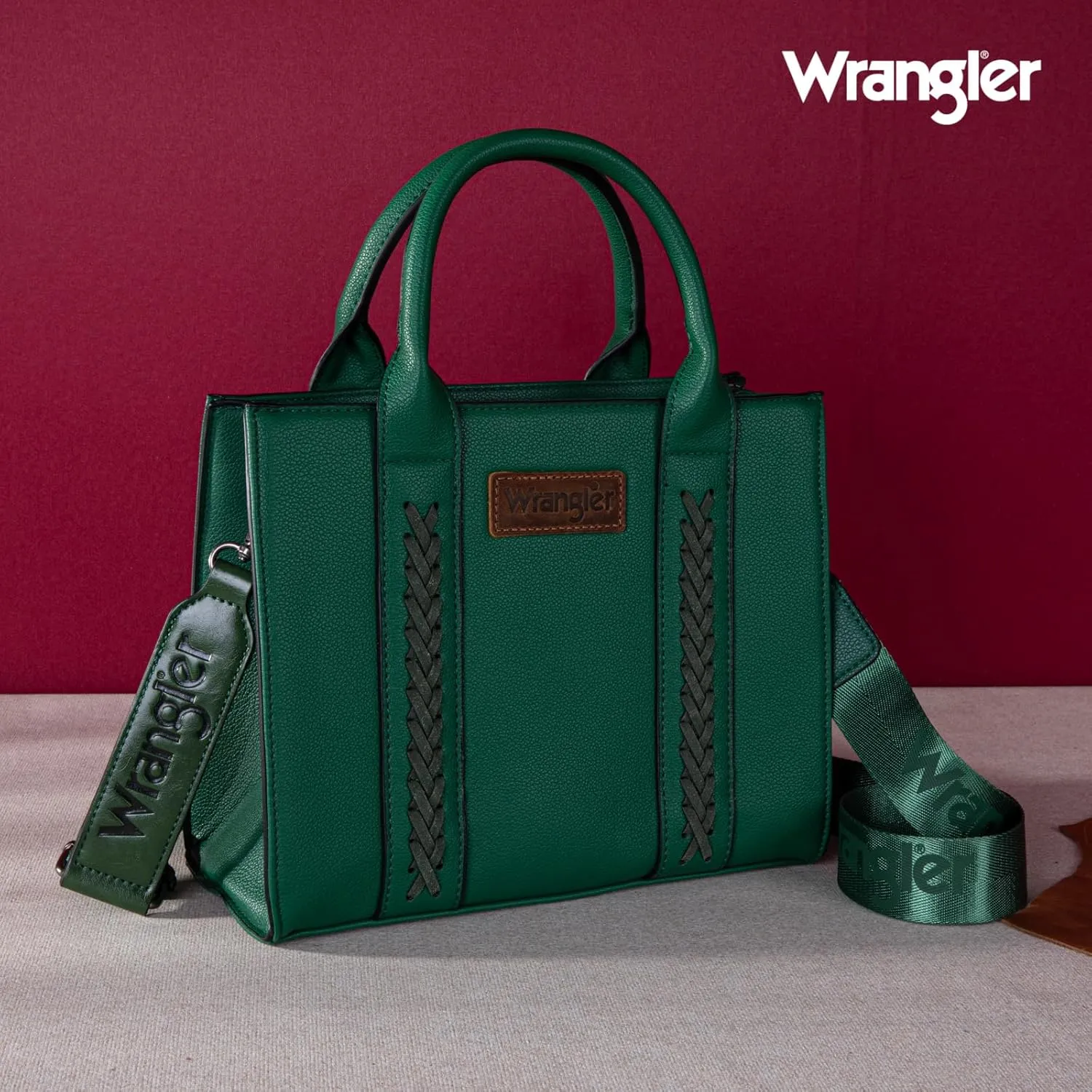 Wrangler Medium Tote Bag for Women Designer Satchel Handbags Top-handle Purses with Strap